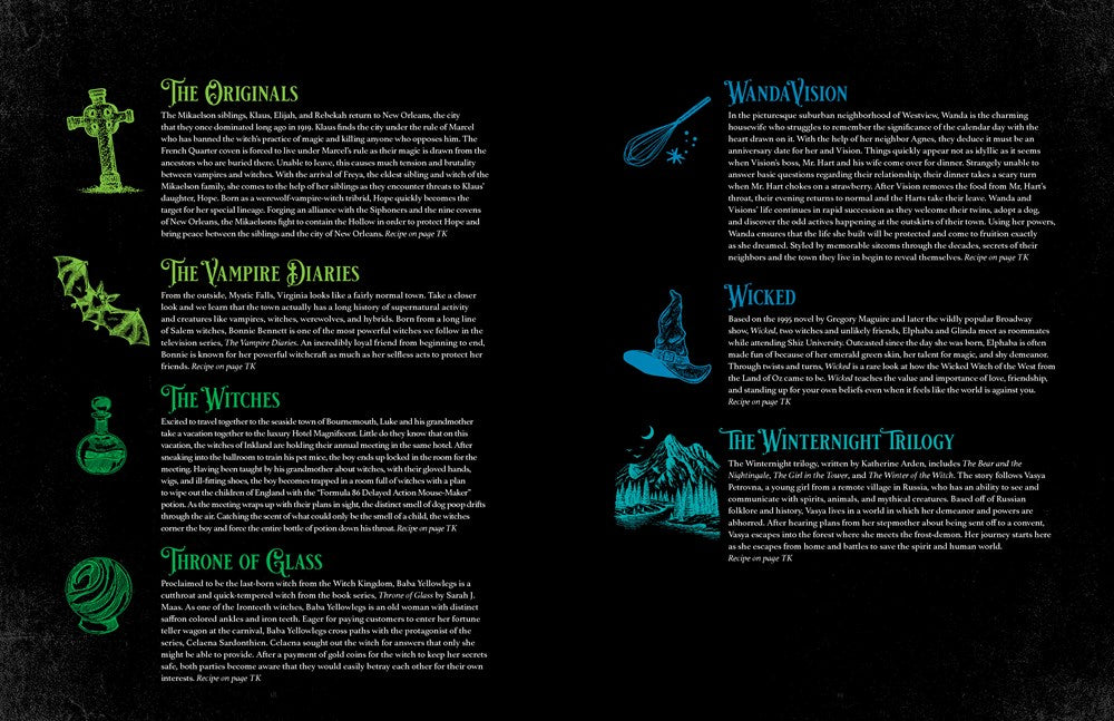 The Witch's Cookbook: Enchanting Recipes Inspired by Hocus Pocus, Bewitched, Harry Potter, Charmed, Wicked, Sabrina, and More! (Magical Cookbooks)