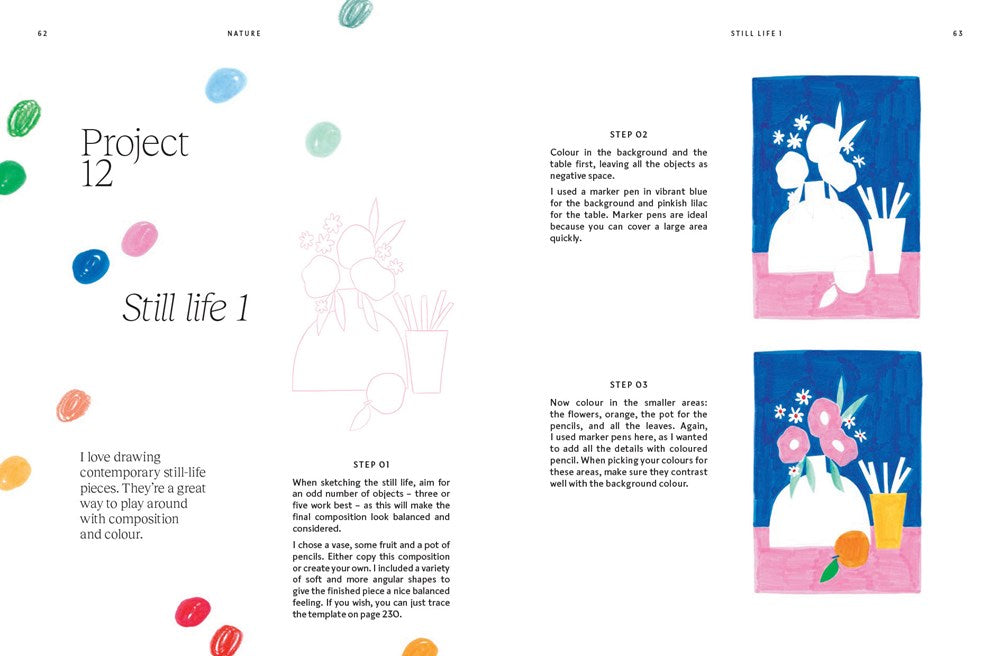 15-minute Art Drawing: Learn how to Draw, Colour and Shade