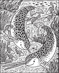 Narwhals and Other Sea Creatures Magic Painting Book
